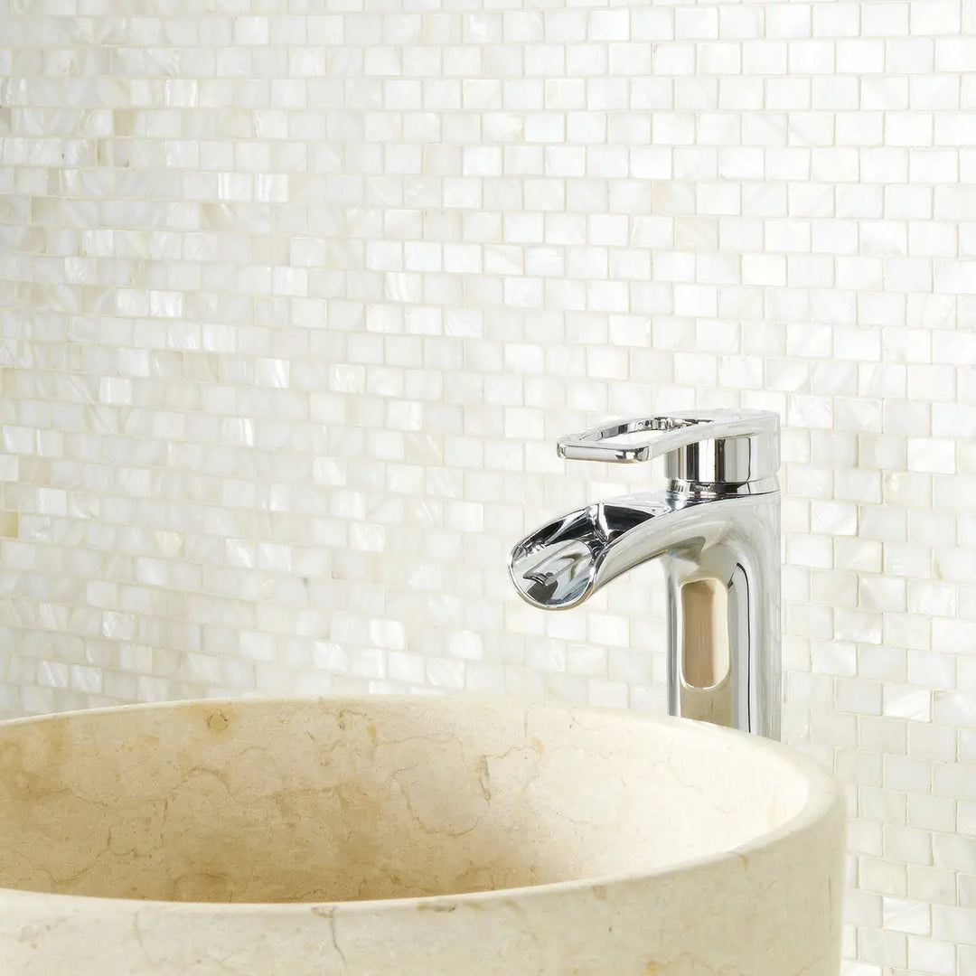 Pearl Brickbond Shell Mosaic