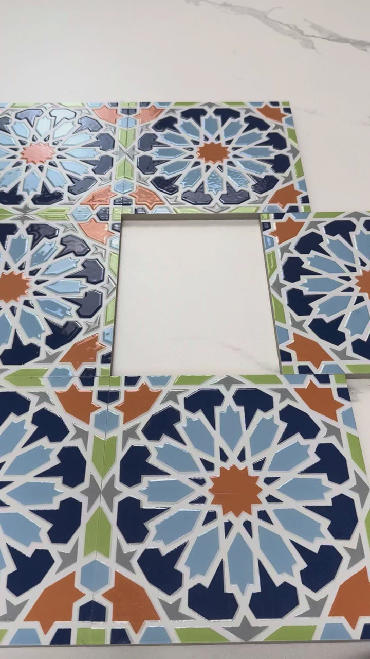 Zellige Nour Moroccan Style Glossy Ceramic Tile  Pattern