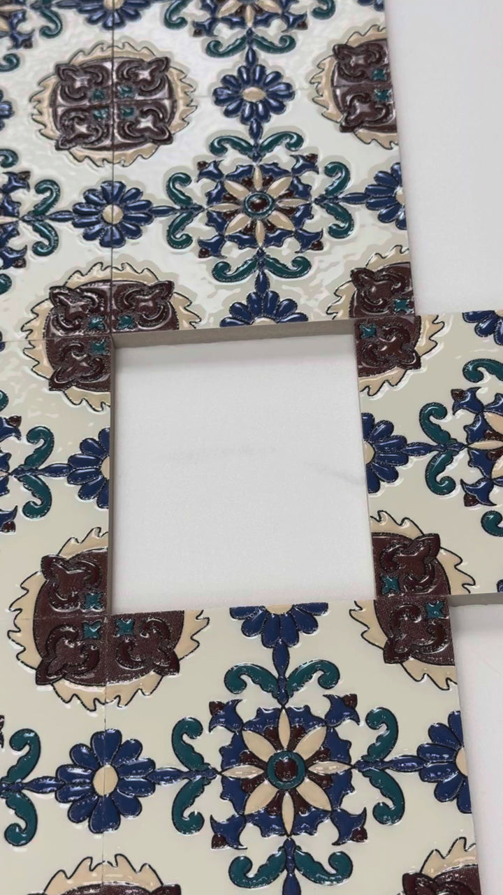 Sahara Pearl  Moroccan Style Glossy Ceramic Tile  Pattern 10