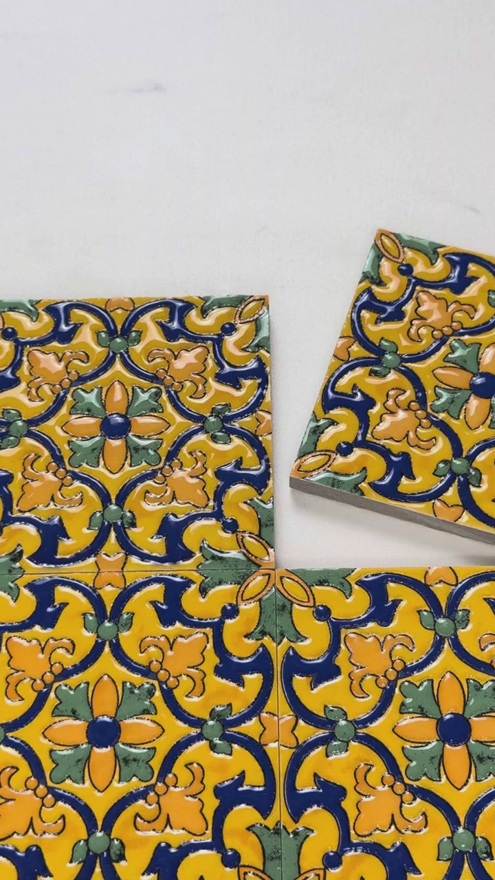 Sahara Pearl  Moroccan Style Glossy Ceramic Tile  Pattern 12