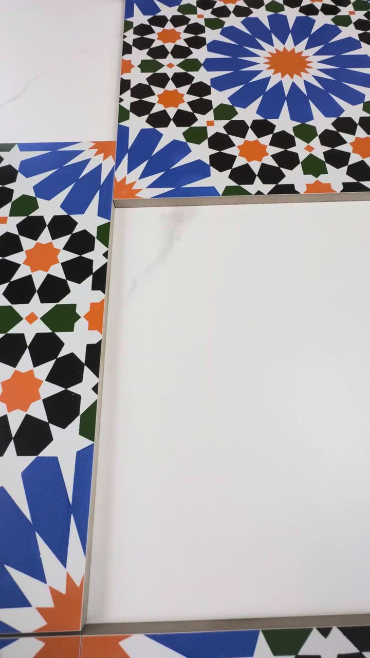 Sahara Lamaa Series Moroccan Style Matte Ceramic Tile Pattern