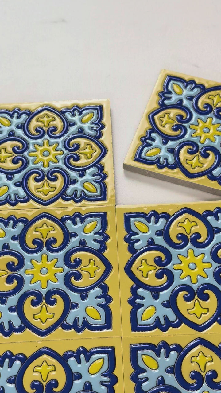 Sahara Pearl  Moroccan Style Glossy Ceramic Tile  Pattern 06