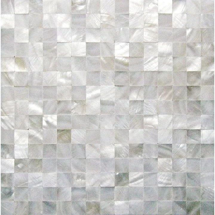 Pearl White Mother Of Shell Tight Joints Square Mosaic