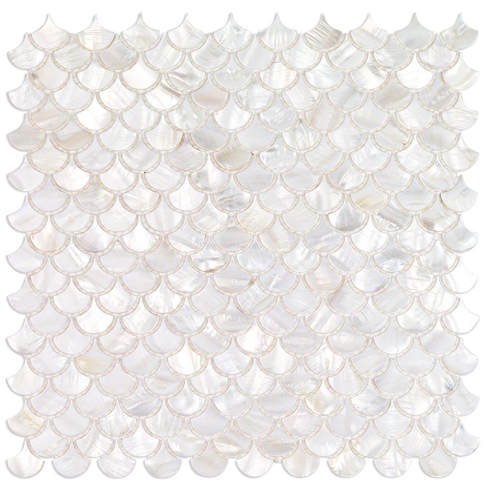 Oyster White Mother of Pearl Shell Polished Mosaic Tile