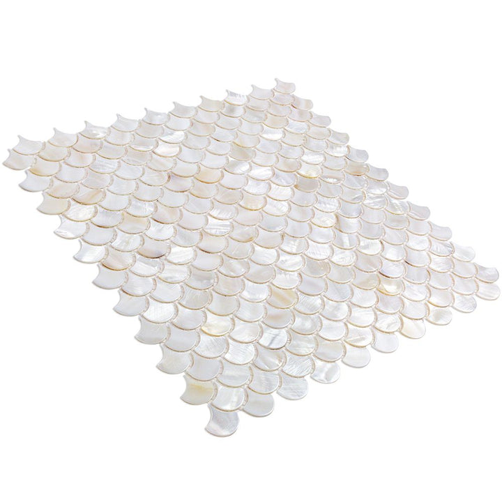 Oyster White Mother of Pearl Shell Polished Mosaic Tile