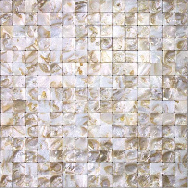 Serene White Mother Of Pearl Tight Joints Square Mosaic